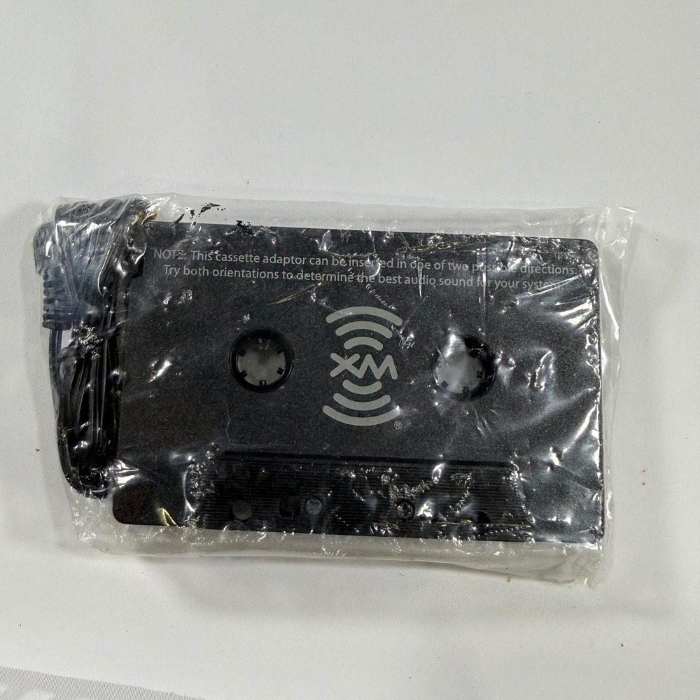 New XM Satellite Radio Cassette Tape Adapter Car Audio Black Retro Tech Aux Y2K